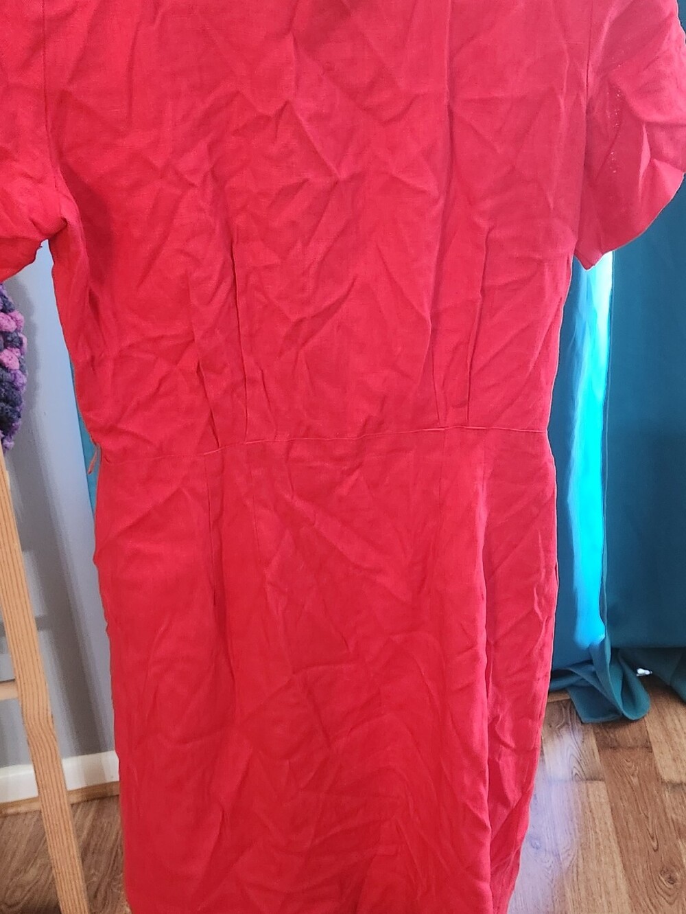 Late 40s Irish Linen Wiggle Dress - Picture 6 of 6